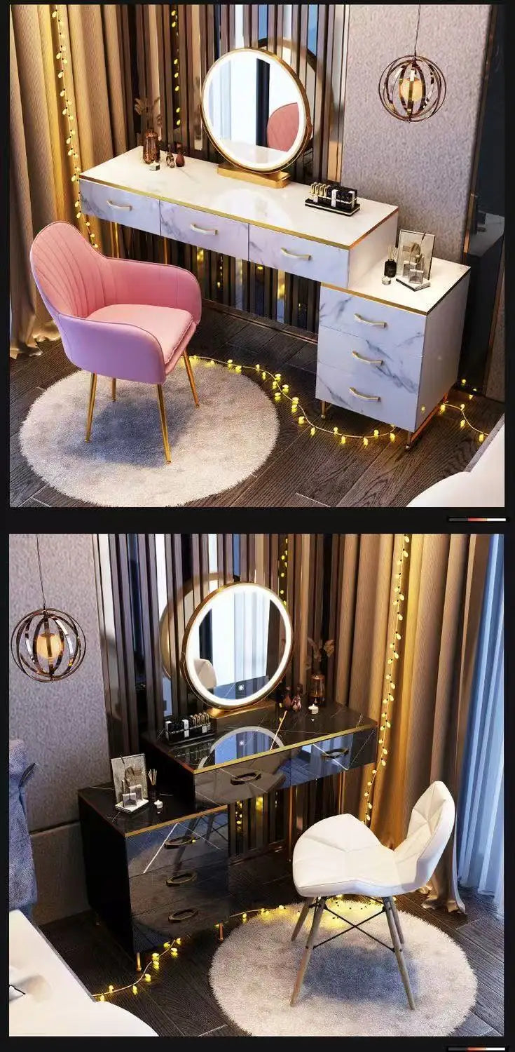 Light Luxury Dresser Simple Ins Style Bedroom Small Apartment Internet Celebrity Ins Dressing Table Multi-functional