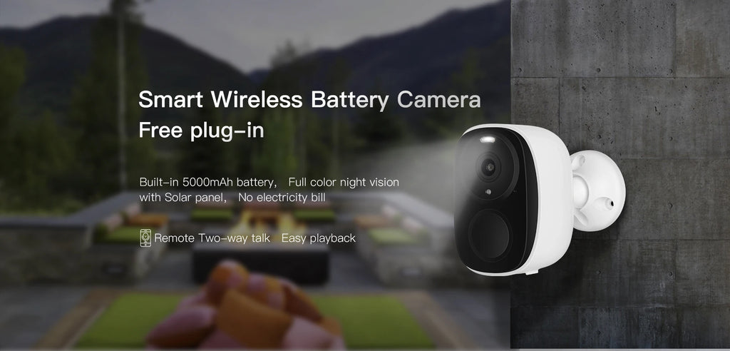 3MP Wireless Security Wifi Camera Outdoor Solar Battery Camera PIR Spotlight Security Solar Camera Security Protection