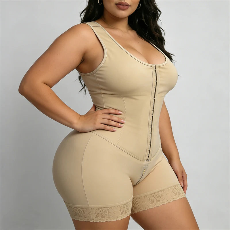 Faja Bodysuit Corset Top Bustier Slimming Shapewear Women Underwear Body Shaper Original Colombian Girdles Modeling Postpartum