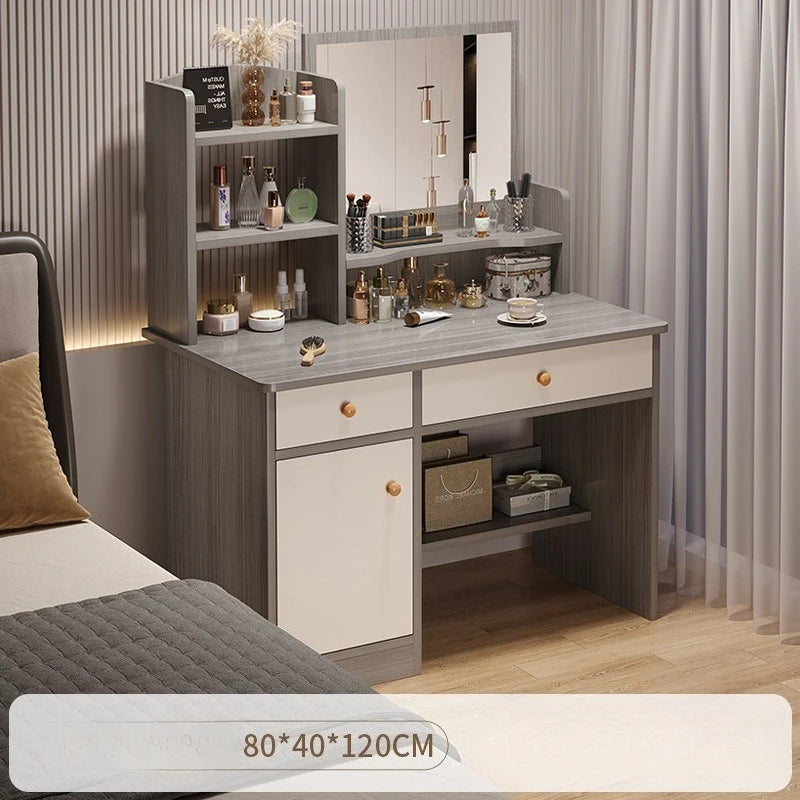 Makeup table bedroom with mirror storage integrated small apartment simple multi-functional e****mical Internet celebritydresser