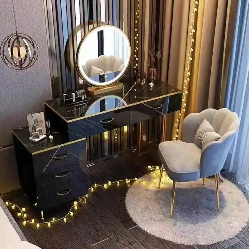 Light Luxury Dresser Simple Ins Style Bedroom Small Apartment Internet Celebrity Ins Dressing Table Multi-functional