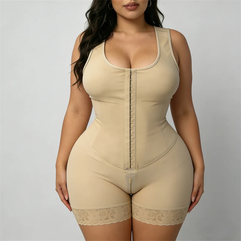 Faja Bodysuit Corset Top Bustier Slimming Shapewear Women Underwear Body Shaper Original Colombian Girdles Modeling Postpartum
