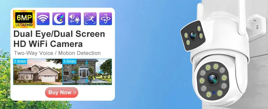 3MP Wireless Security Wifi Camera Outdoor Solar Battery Camera PIR Spotlight Security Solar Camera Security Protection