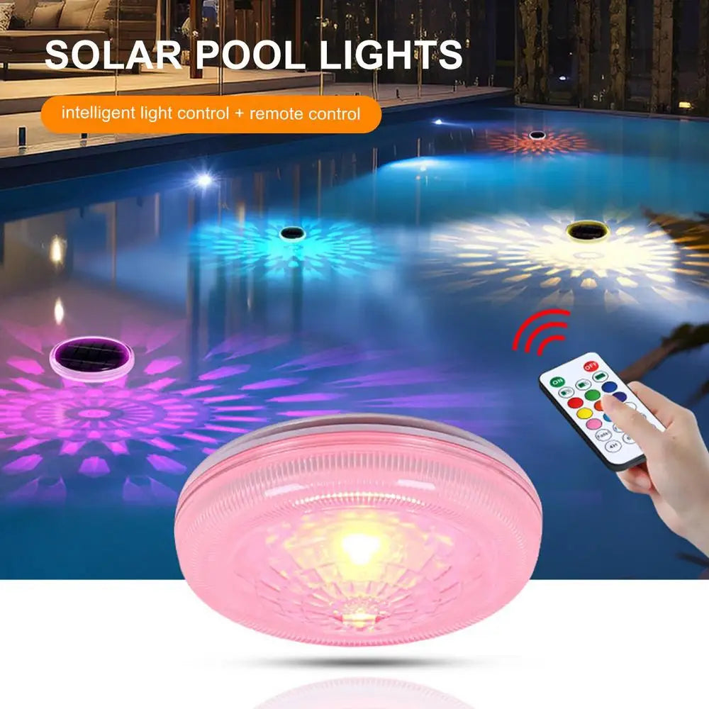 Pool Floating Lights Solar Powered Pool Lights IP68 Waterproof Colorful 9 Lighting Changing Lamp With 3 Timing Mode Decoration