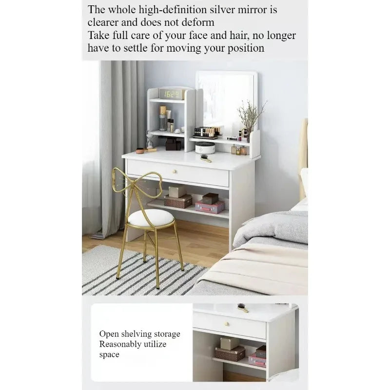 Makeup table bedroom with mirror storage integrated small apartment simple multi-functional e****mical Internet celebritydresser