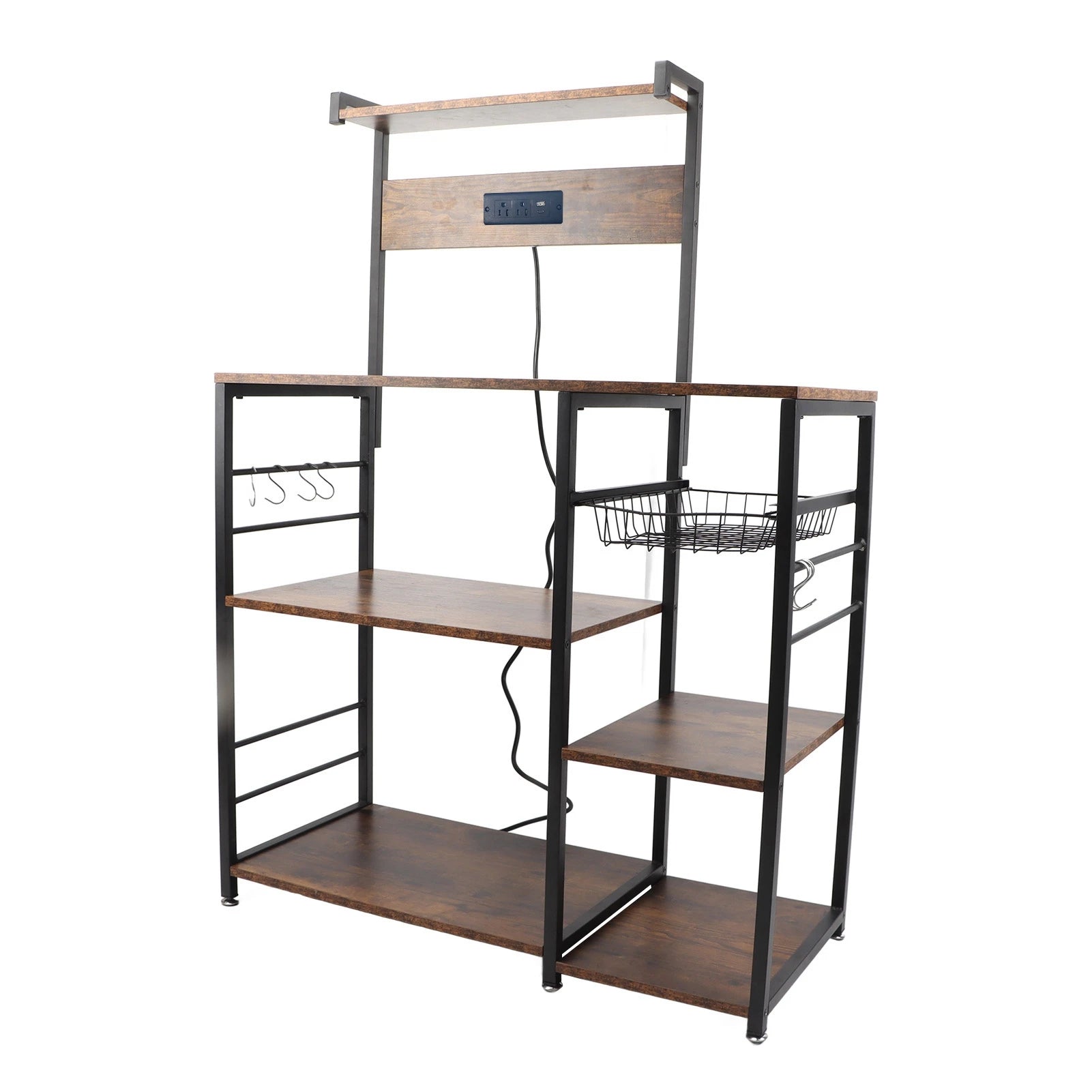 Kitchen Utility Storage Shelf Microwave Oven Stand Coffee Bar Station Rust Resistant Strong Load Bearing Multi Tier for Spices