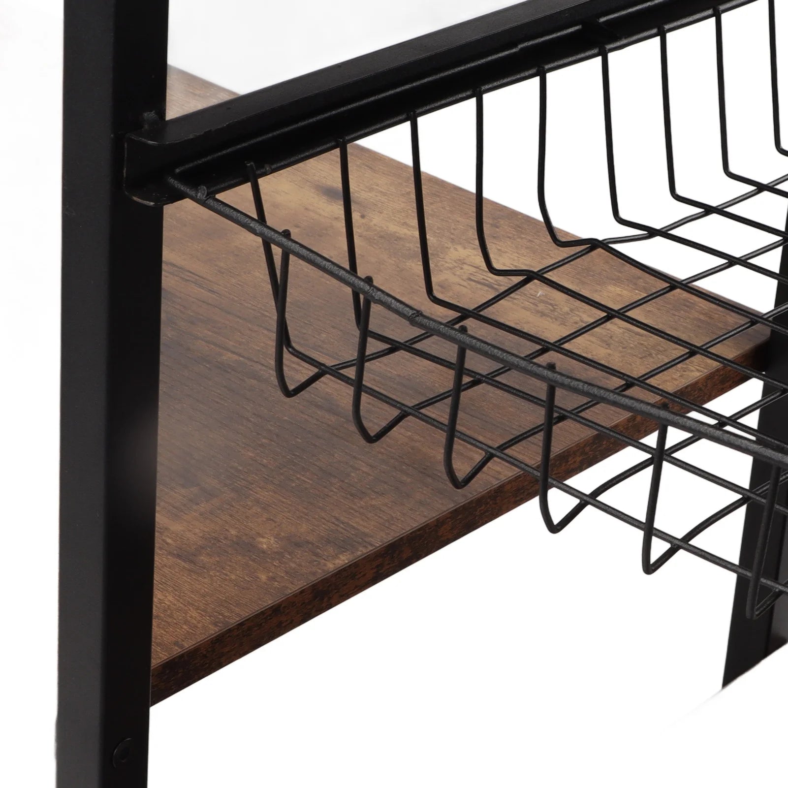 Kitchen Utility Storage Shelf Microwave Oven Stand Coffee Bar Station Rust Resistant Strong Load Bearing Multi Tier for Spices