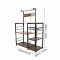 Kitchen Utility Storage Shelf Microwave Oven Stand Coffee Bar Station Rust Resistant Strong Load Bearing Multi Tier for Spices