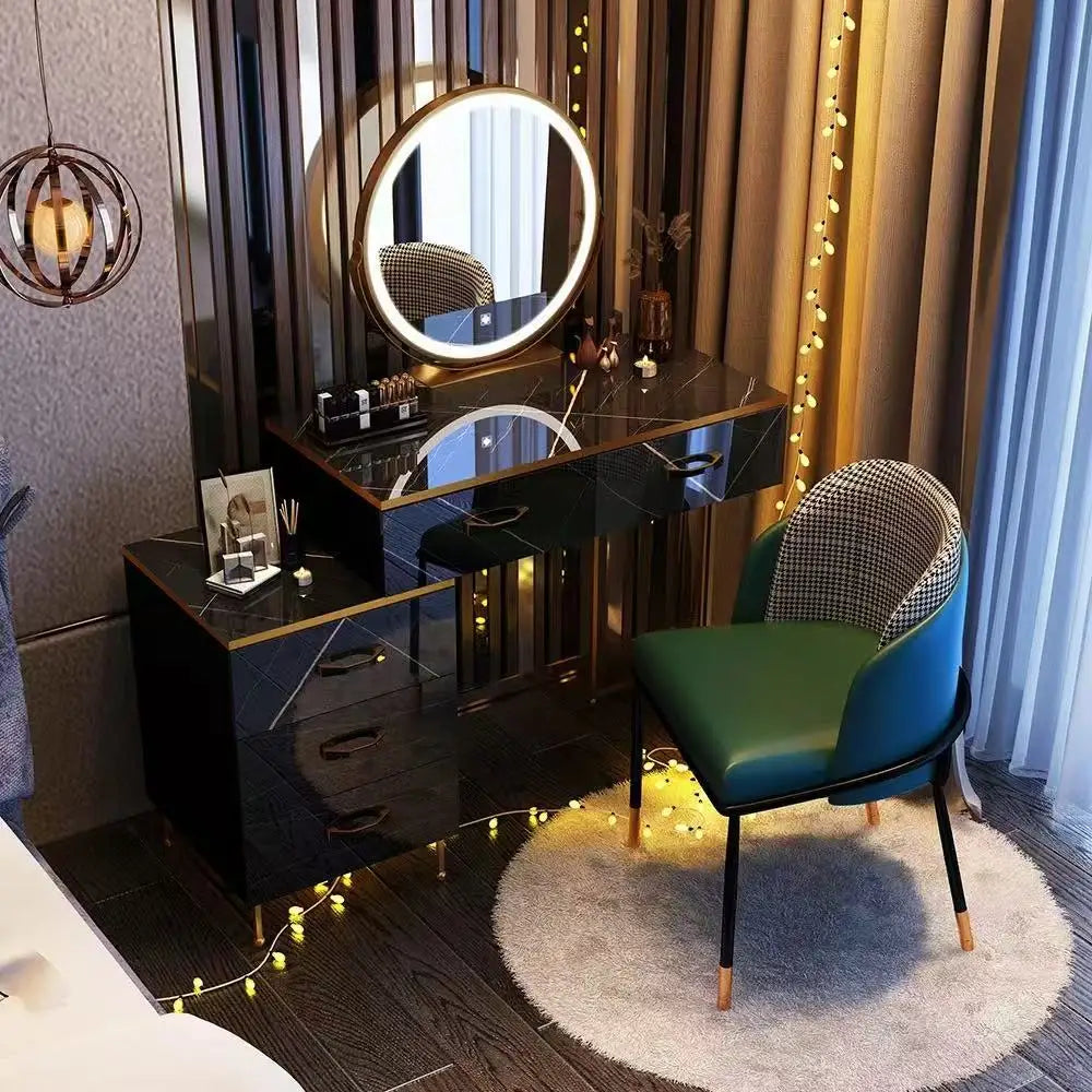 Light Luxury Dresser Simple Ins Style Bedroom Small Apartment Internet Celebrity Ins Dressing Table Multi-functional
