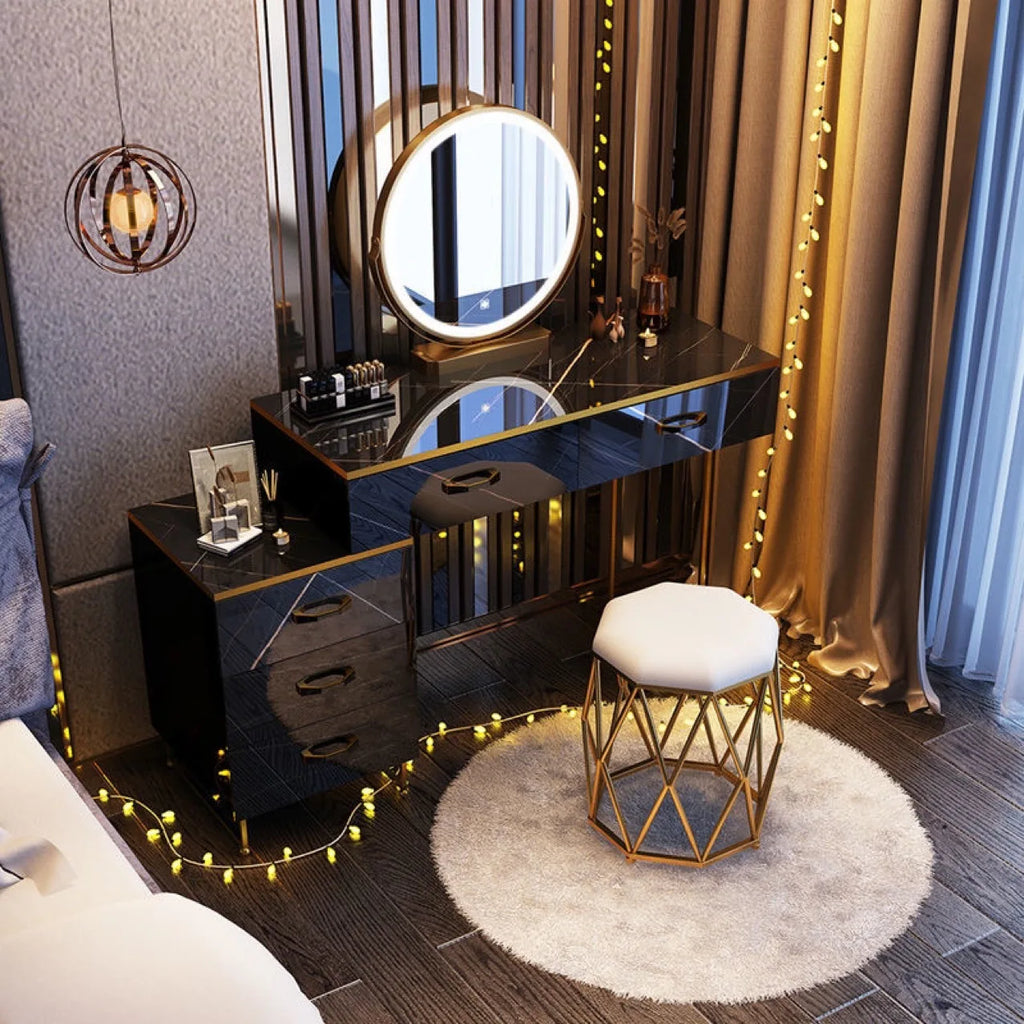 Light Luxury Dresser Simple Ins Style Bedroom Small Apartment Internet Celebrity Ins Dressing Table Multi-functional