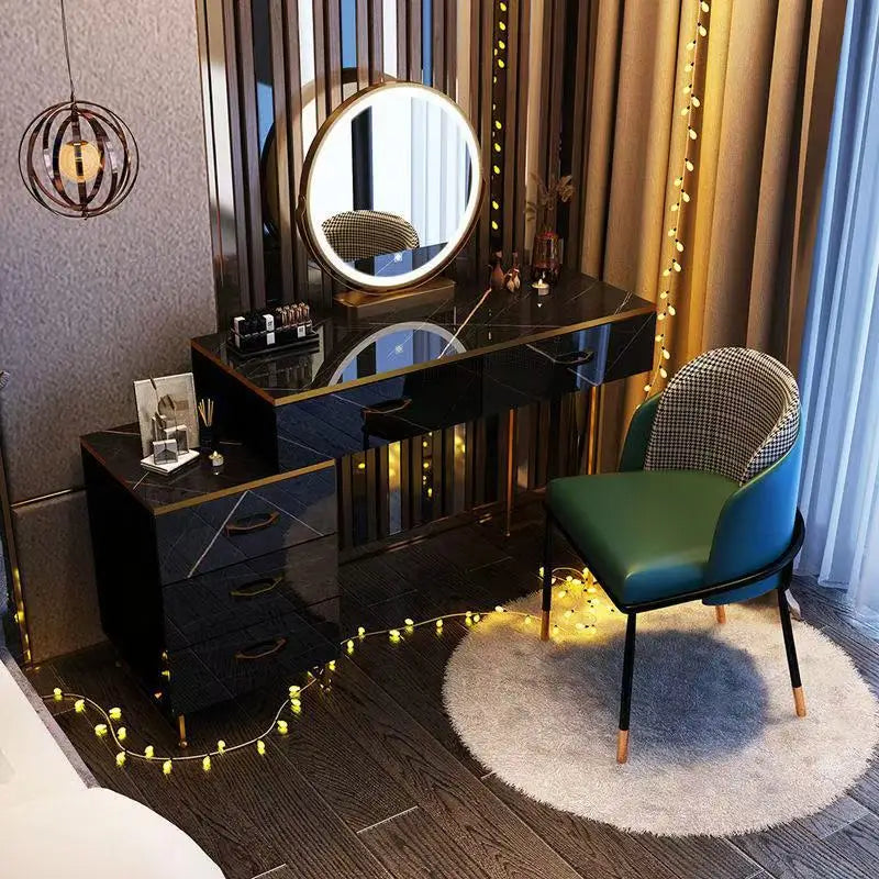 Light Luxury Dresser Simple Ins Style Bedroom Small Apartment Internet Celebrity Ins Dressing Table Multi-functional