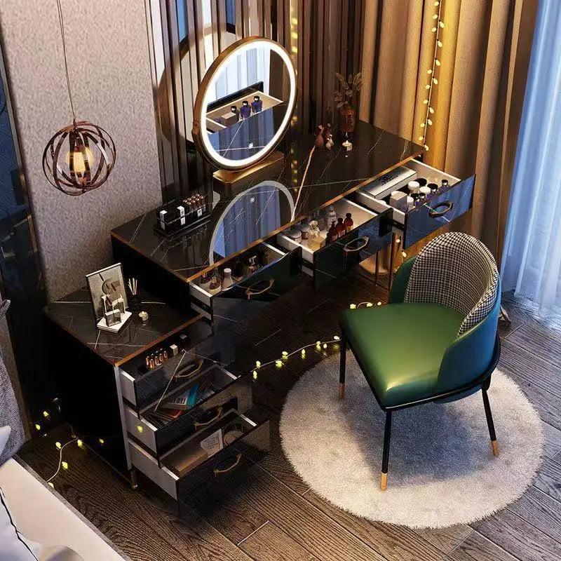 Light Luxury Dresser Simple Ins Style Bedroom Small Apartment Internet Celebrity Ins Dressing Table Multi-functional