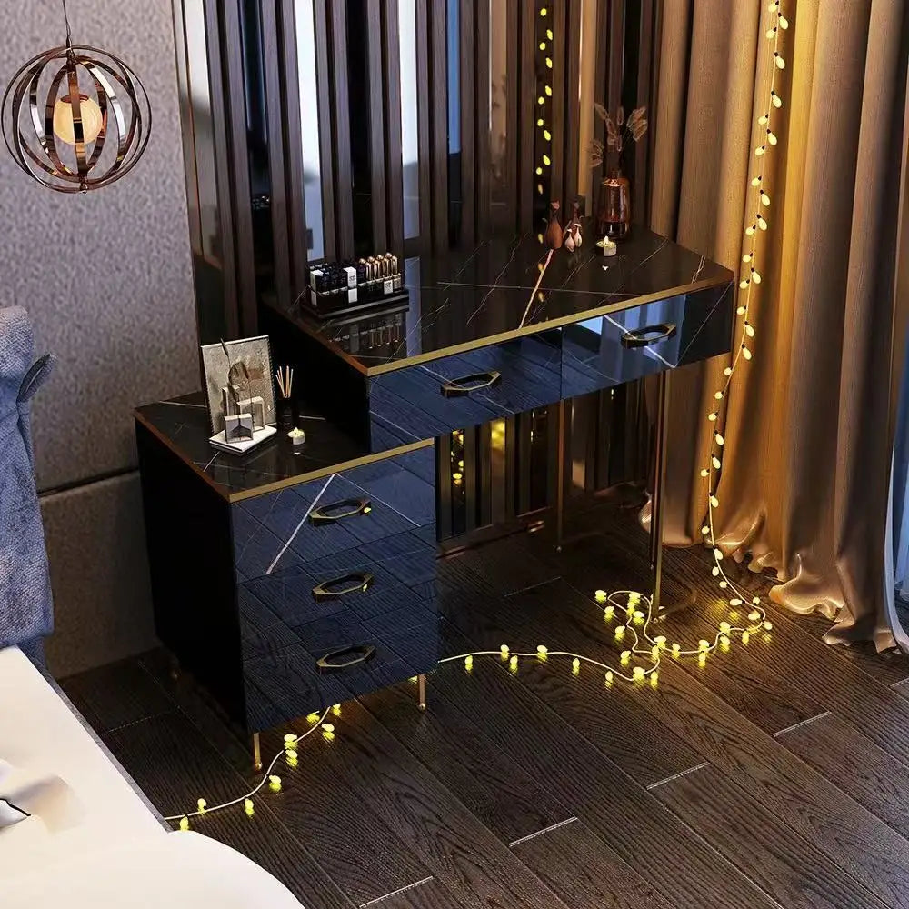 Light Luxury Dresser Simple Ins Style Bedroom Small Apartment Internet Celebrity Ins Dressing Table Multi-functional