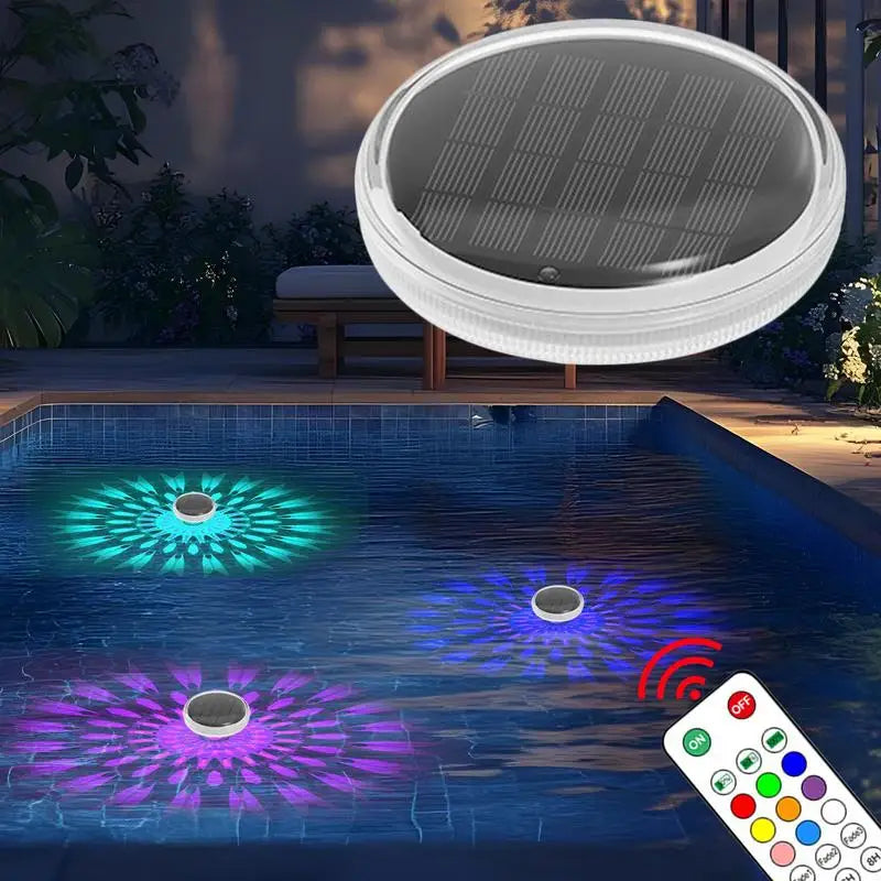 Pool Floating Lights Solar Powered Pool Lights IP68 Waterproof Colorful 9 Lighting Changing Lamp With 3 Timing Mode Decoration
