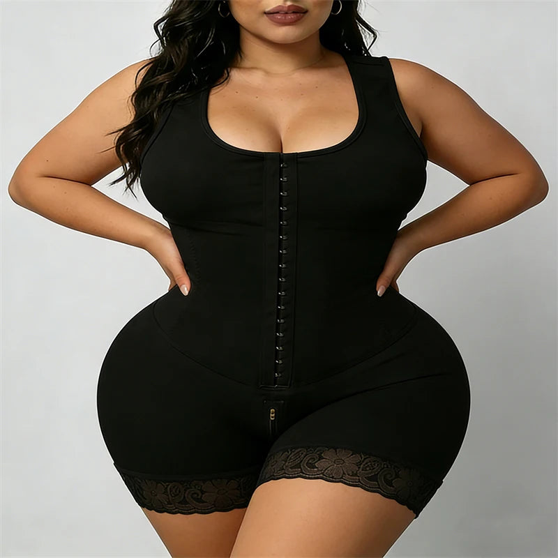 Faja Bodysuit Corset Top Bustier Slimming Shapewear Women Underwear Body Shaper Original Colombian Girdles Modeling Postpartum