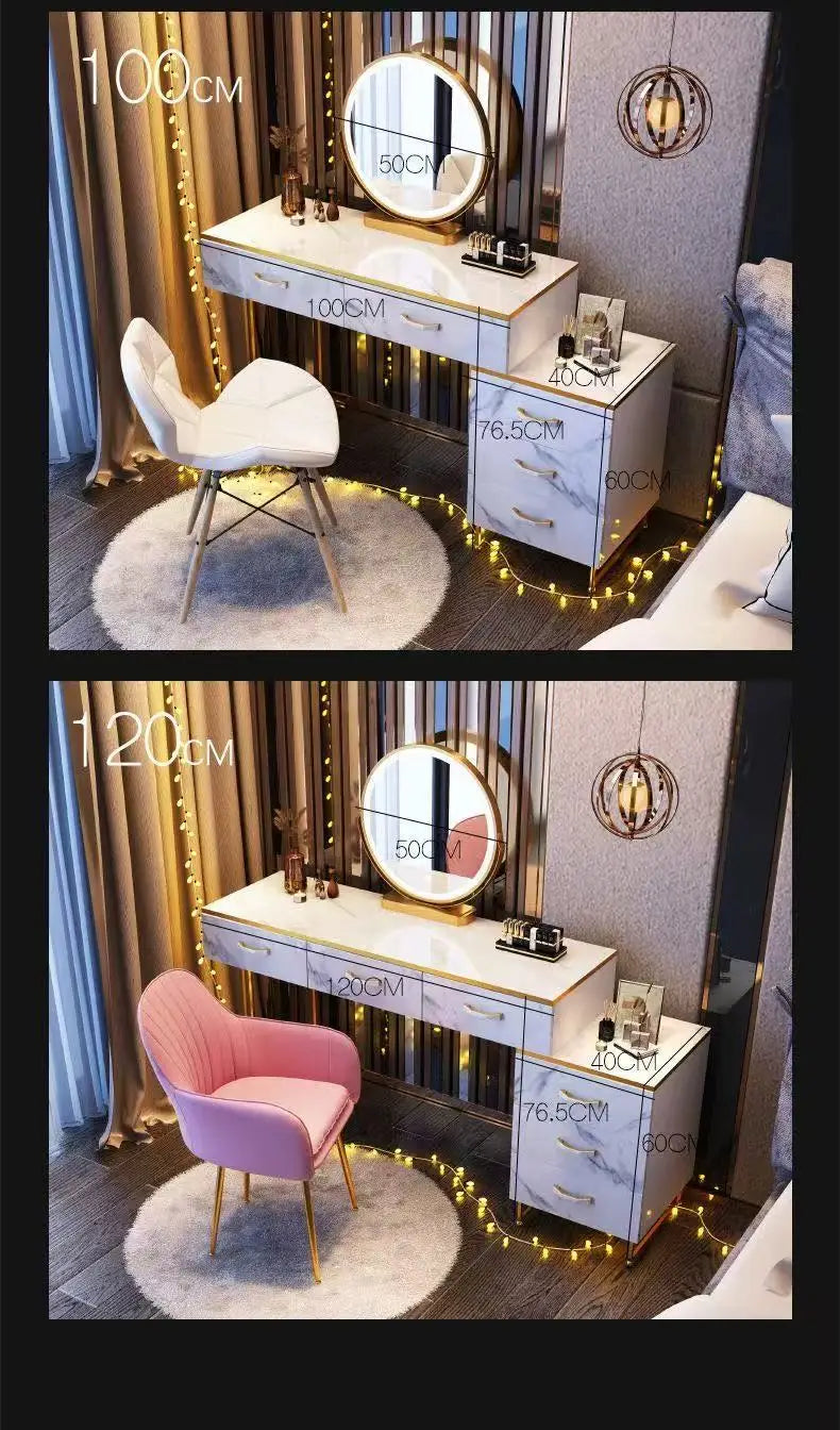Light Luxury Dresser Simple Ins Style Bedroom Small Apartment Internet Celebrity Ins Dressing Table Multi-functional