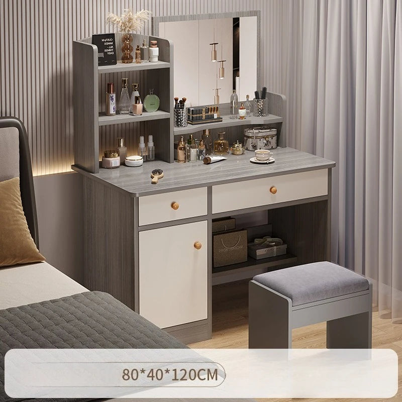 Makeup table bedroom with mirror storage integrated small apartment simple multi-functional e****mical Internet celebritydresser